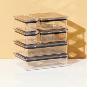 INKA Set of 6 (3 Medium Square/3 Small Rectangular) Choose your color containers